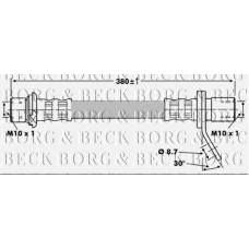 BBH6752 BORG & BECK Тормозной шланг