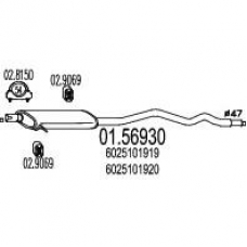 01.56930 MTS Средний глушитель выхлопных газов