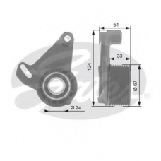 T41173 GATES Натяжной ролик, ремень грм