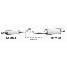 12.6093 ASSO Средний глушитель выхлопных газов