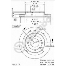 BS 8078 BRECO Тормозной диск