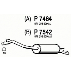 P7464 FENNO Глушитель выхлопных газов конечный