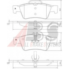 P 50 052 ABS Комплект тормозных колодок, дисковый тормоз