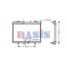 160111N AKS DASIS Радиатор, охлаждение двигателя