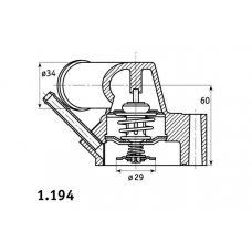 1.194.92 BEHR Термостат, охлаждающая жидкость