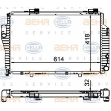 8MK 376 701-714 HELLA Радиатор, охлаждение двигателя