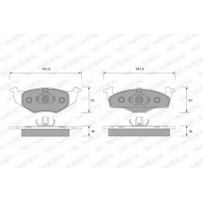 151-1720 WEEN Комплект тормозных колодок, дисковый тормоз