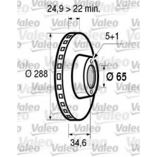 186602 VALEO Тормозной диск