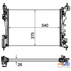 8MK 376 754-571 HELLA Радиатор, охлаждение двигателя