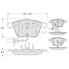 FB210587 FLENNOR Комплект тормозных колодок, дисковый тормоз