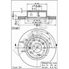 BS 8228 BRECO Тормозной диск