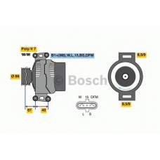 0 986 049 780 BOSCH Генератор