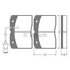 0 986 TB2 562 BOSCH Комплект тормозных колодок, дисковый тормоз