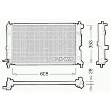 DRM20027 DENSO Радиатор, охлаждение двигателя