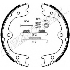 067.201K TRUSTING Комплект тормозных колодок, стояночная тормозная с