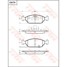 GDB7758 TRW Комплект тормозных колодок, дисковый тормоз