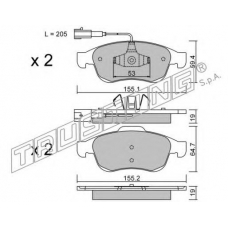 833.1 TRUSTING Комплект тормозных колодок, дисковый тормоз