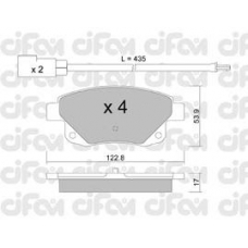822-681-0 CIFAM Комплект тормозных колодок, дисковый тормоз