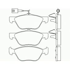 P 23 112 BREMBO Комплект тормозных колодок, дисковый тормоз