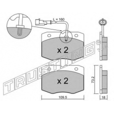 141.1 TRUSTING Комплект тормозных колодок, дисковый тормоз
