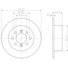 MDC1265 MINTEX Тормозной диск