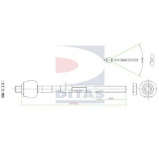 A2-5349 DITAS Осевой шарнир, рулевая тяга