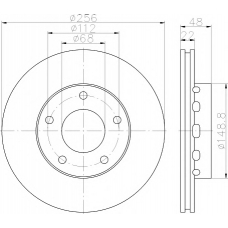 8DD 355 115-182 HELLA PAGID Тормозной диск