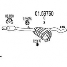 01.59760 MTS Средний глушитель выхлопных газов