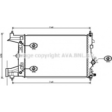 OL2545 AVA Радиатор, охлаждение двигателя