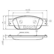 0 986 TB2 955 BOSCH Комплект тормозных колодок, дисковый тормоз