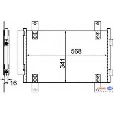 8FC 351 303-611 HELLA Конденсатор, кондиционер