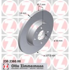 230.2360.00 ZIMMERMANN Тормозной диск