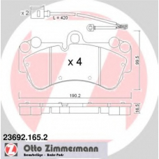 23692.165.2 ZIMMERMANN Комплект тормозных колодок, дисковый тормоз