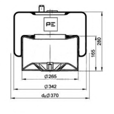 084.271-75A PE Automotive Кожух пневматической рессоры