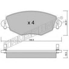 327.0 TRUSTING Комплект тормозных колодок, дисковый тормоз
