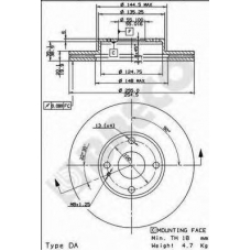 BS 8319 BRECO Тормозной диск