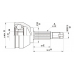 CVJ5002.10 OPEN PARTS Шарнирный комплект, приводной вал