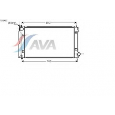 TO2403 AVA Радиатор, охлаждение двигателя