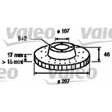 186628 VALEO Тормозной диск