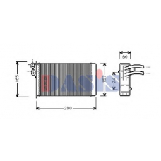 489001N AKS DASIS Теплообменник, отопление салона