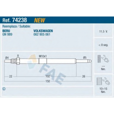 74238 FAE Свеча накаливания