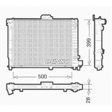 DRM25008 DENSO Радиатор, охлаждение двигателя