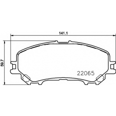 8DB 355 021-691 HELLA Комплект тормозных колодок, дисковый тормоз