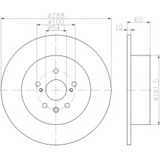 8DD 355 115-661 HELLA PAGID Тормозной диск