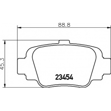 8DB 355 011-551 HELLA PAGID Комплект тормозных колодок, дисковый тормоз