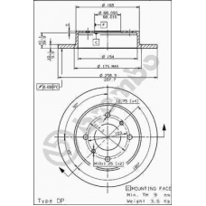 08.5443.10 BREMBO Тормозной диск