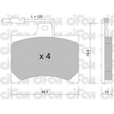 822-025-0 CIFAM Комплект тормозных колодок, дисковый тормоз