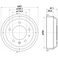 MBD353 MINTEX Тормозной барабан