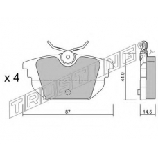 308.0 TRUSTING Комплект тормозных колодок, дисковый тормоз
