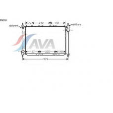 DN2261 AVA Радиатор, охлаждение двигателя